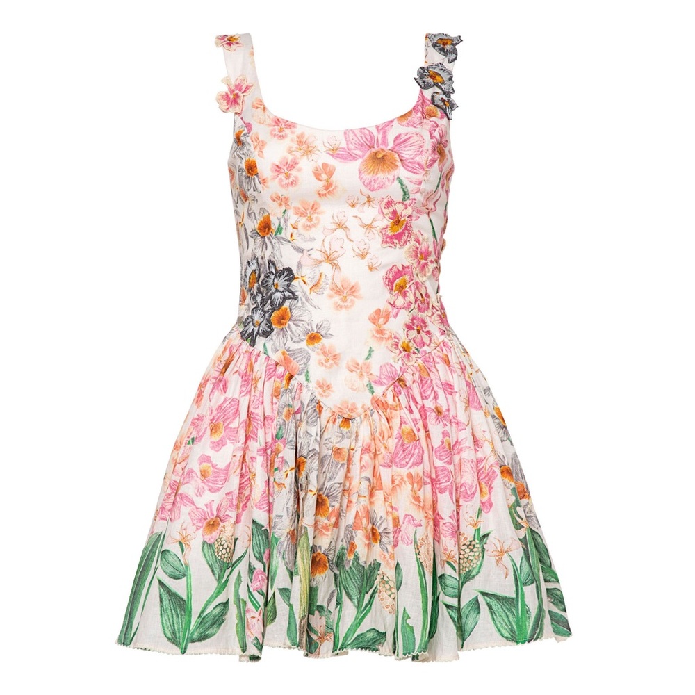 Agua By Agua Bendita Pluma Jardinera Mini Dress